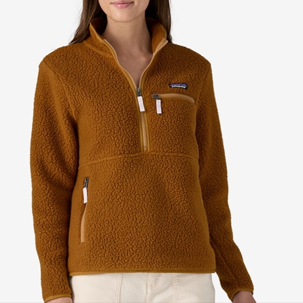 Patagonia Retro Pile Marsupial Brown Sherpa Fleece Pullover Size Xs NwOT.